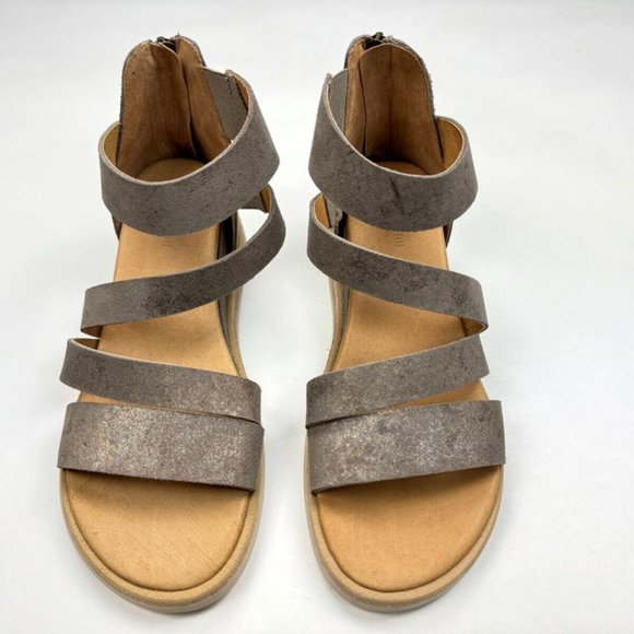 Garnet Hill Luna Sport Sandals Women 38 US 8 NWOB $169 Zip Closure Wedge - Picture 1 of 14